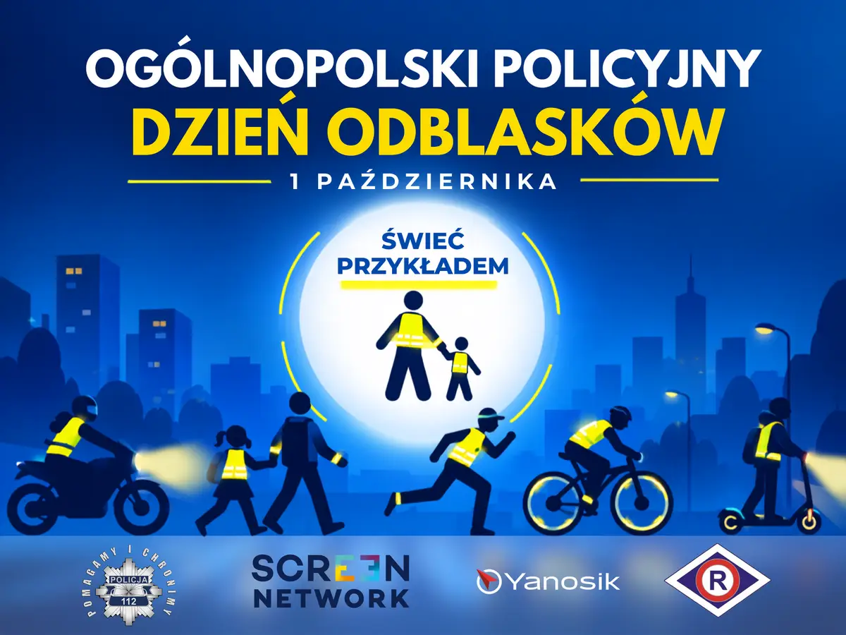 Inauguracja akcji „Świeć Przykładem – Noś Odblaski” w ramach Ogólnopolskiego Policyjnego Dnia Odblasków