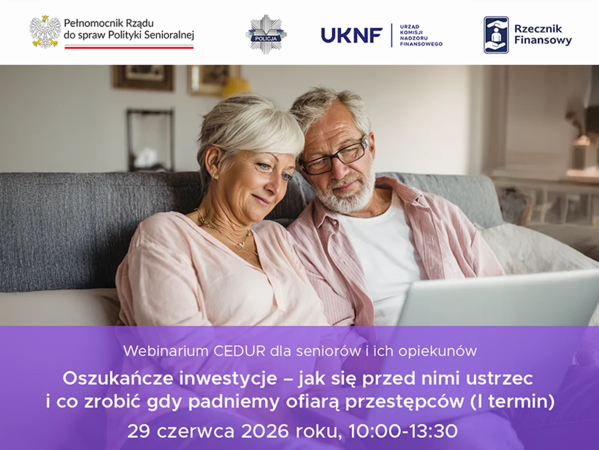 Webinarium o oszustwach finansowych - jak się chronić i co robić w przypadku oszustwa