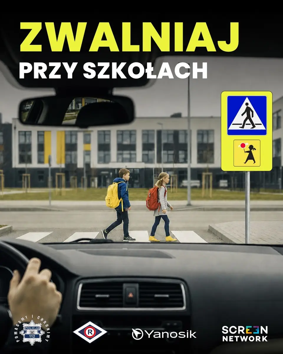 Akcja 'Zwalniaj przy szkołach' w Polsce
