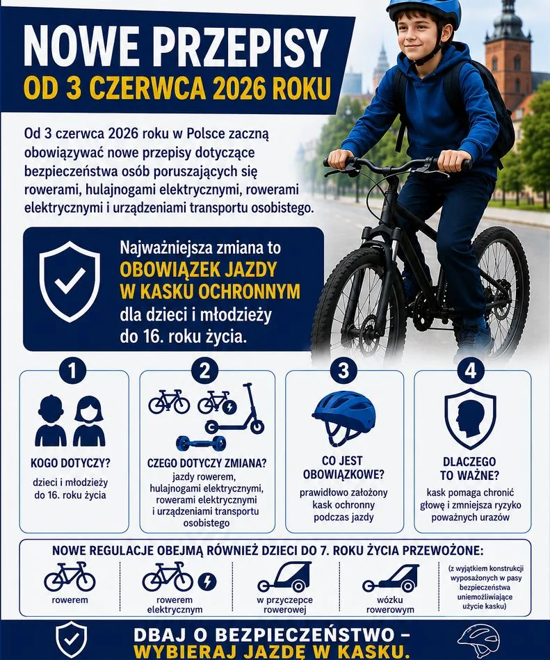 Nowe przepisy dotyczące ruchu drogowego od 3 czerwca 2026 roku