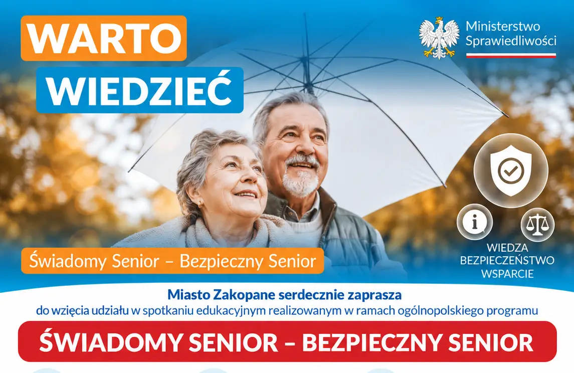 Spotkanie dla seniorów w Zakopanem w ramach programu „Świadomy Senior – Bezpieczny Senior”