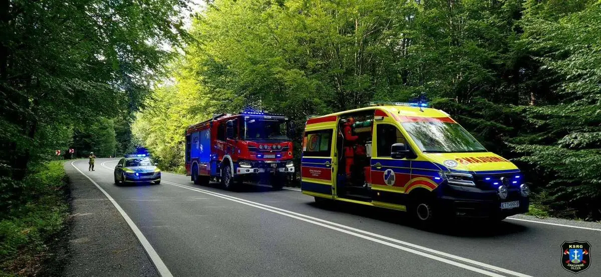 Zdarzenie drogowe motocyklisty w Zakopanem
