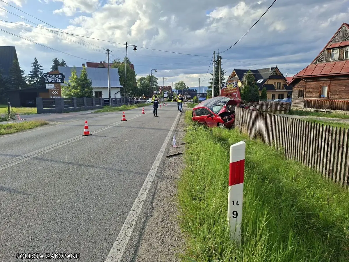Wypadek na drodze krajowej nr 49 w Białce Tatrzańskiej z tragicznym skutkiem