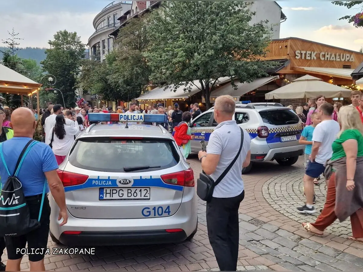 Interwencje policji wobec nietrzeźwych turystów