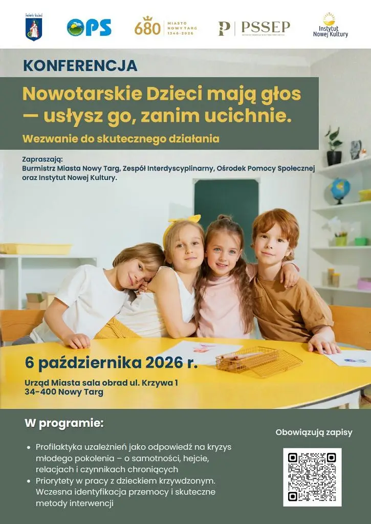 Konferencja dotycząca profilaktyki uzależnień i przemocy wobec dzieci w Nowym Targu
