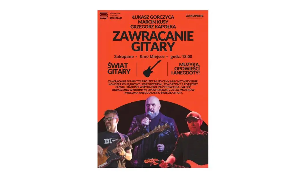 Koncert "Zawracanie Gitary" w Kinie Miejsce w Zakopanem