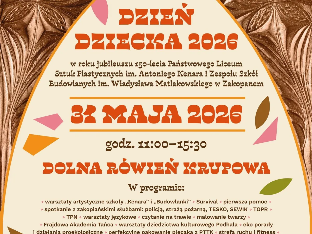 Zakopiański Dzień Dziecka odbędzie się 31 maja