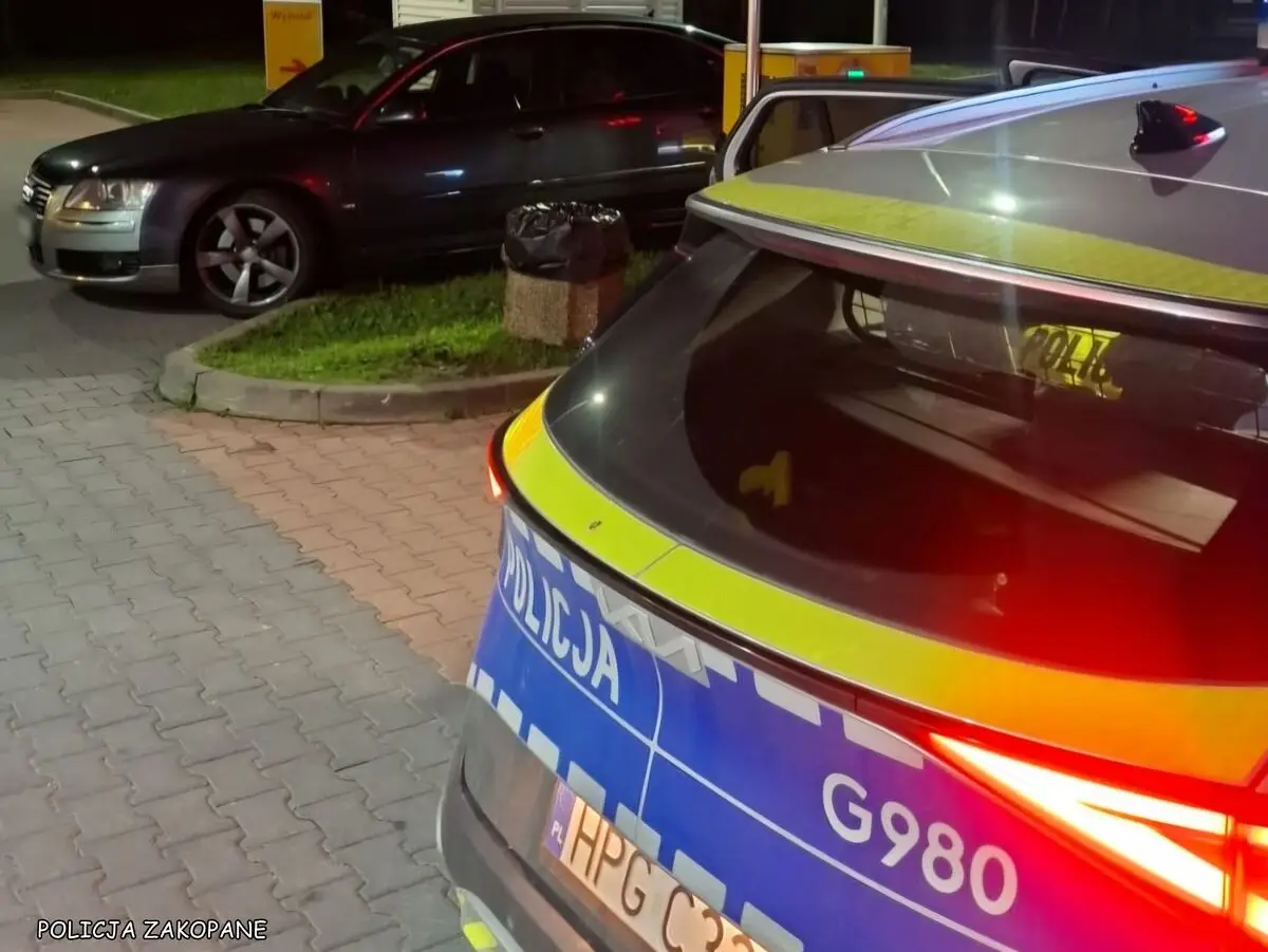 Zatrzymanie pijanego kierowcy Audi w Zakopanem