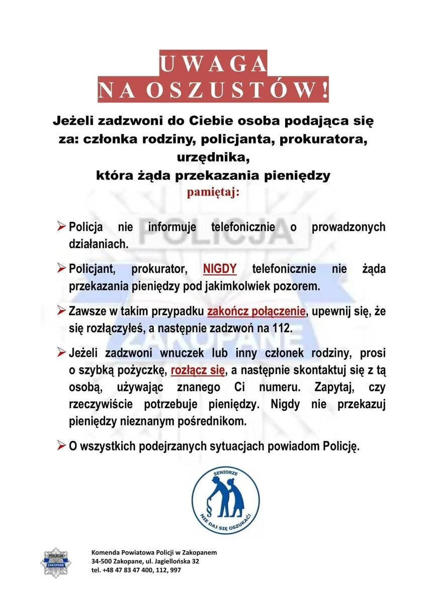 Uwaga na oszustwa telefoniczne – nie daj się nabrać!