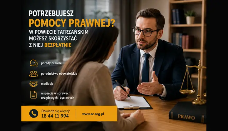 Bezpłatna pomoc prawna w powiecie tatrzańskim dla mieszkańców