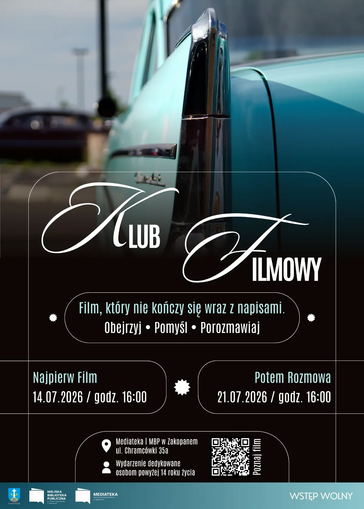 Lipcowe spotkania Klubu Filmowego w Mediatece