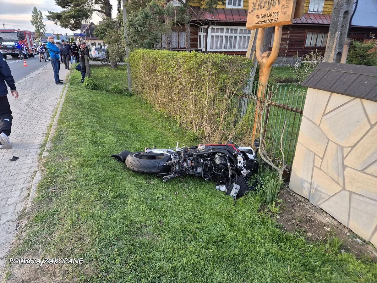 Wypadek motocyklisty w Witowie