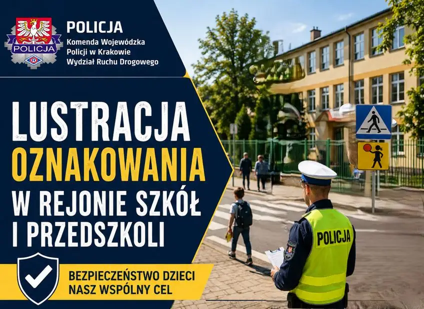 Policja sprawdza oznakowanie dróg w pobliżu szkół i przedszkoli