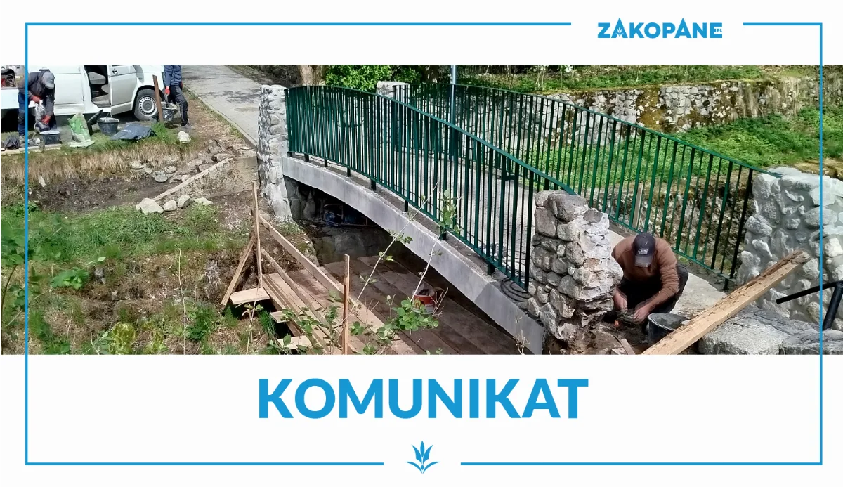 Zamknięcie mostu na Potoku Bystra