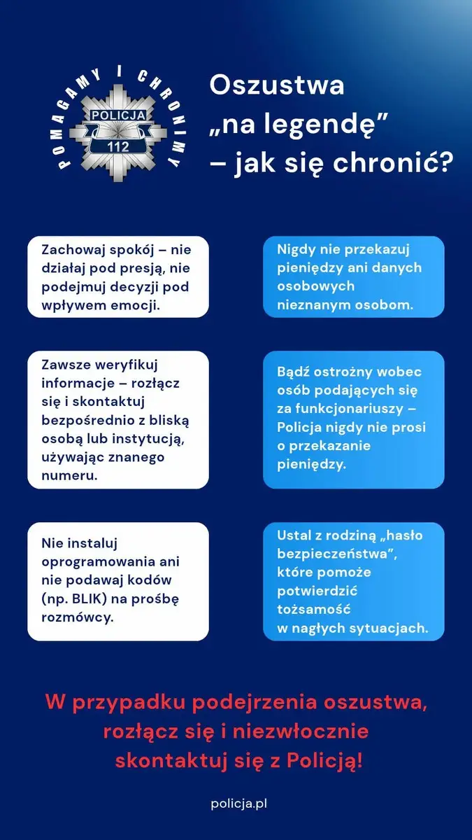 Oszustwo na „policjanta” dotknęło seniorkę z Czarnego Dunajca. Straty wyniosły 91 tysięcy złotych