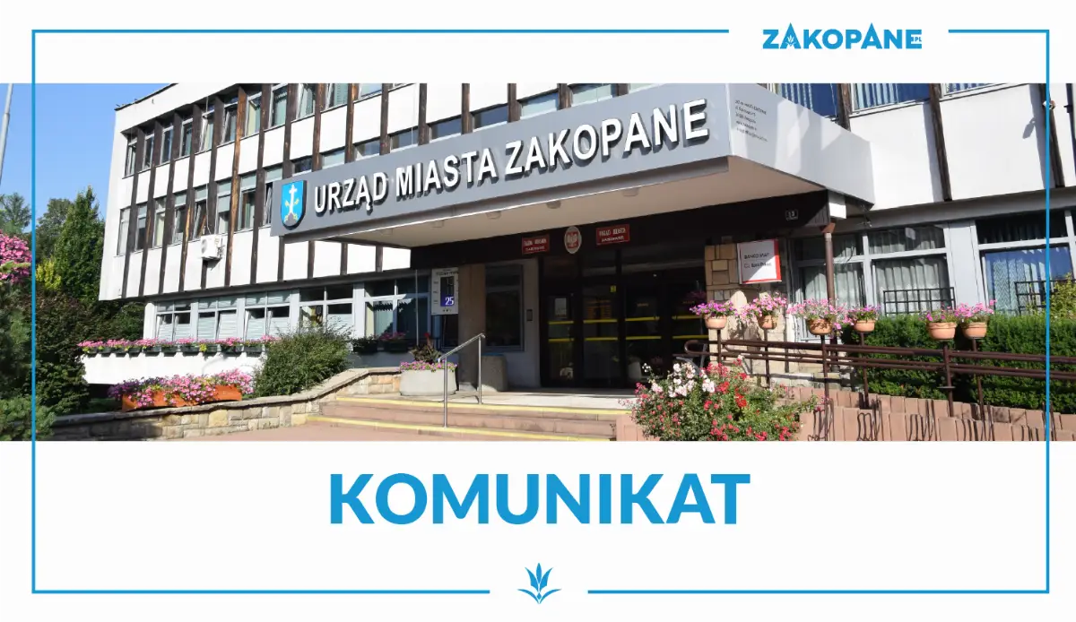 Nieczynność Urzędu Miasta Zakopane 14 sierpnia 2026 r.